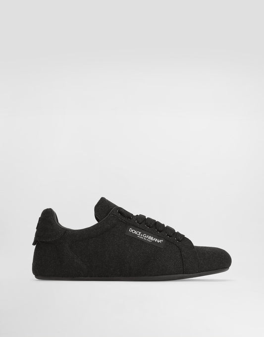Portofino Soft Men's Sneakers Split Leather Black