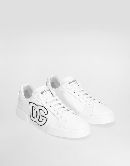 Portofino Light Strobel Sneakers in Canvas and Calfskin