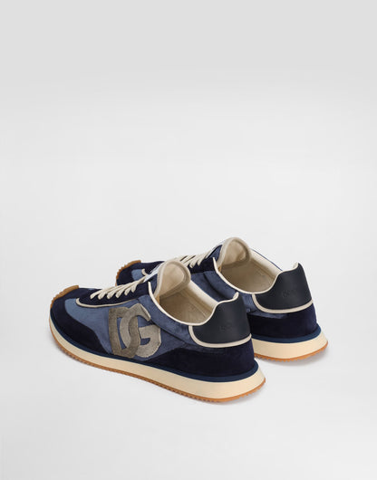 DG Cushion Men's Sneakers Mixed Velvet Calfskin Multicolor