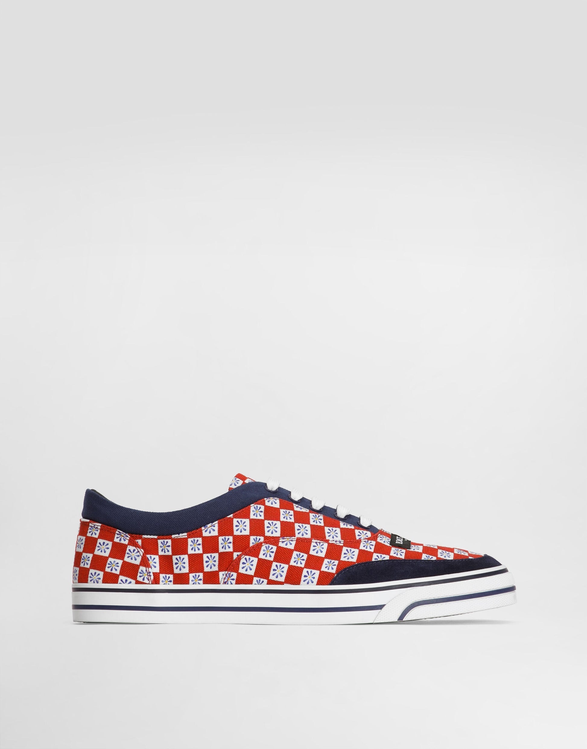 Dg Sailing Sneakers In Printed Canvas Multicolor