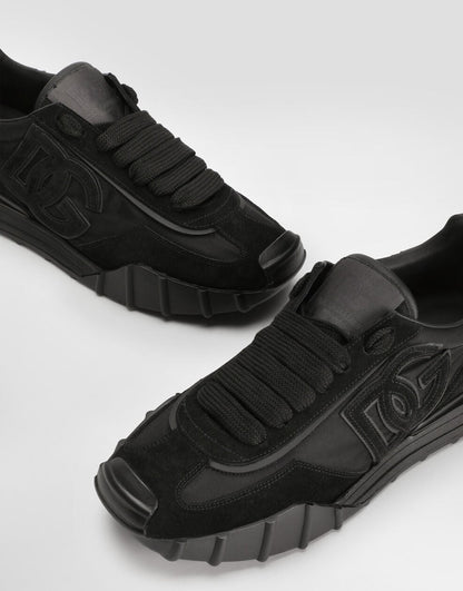 DG Athletic Sneakers in Fabric and Calfskin Black