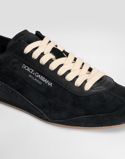 Gimondi Men's Suede Lace-Up Shoes Black