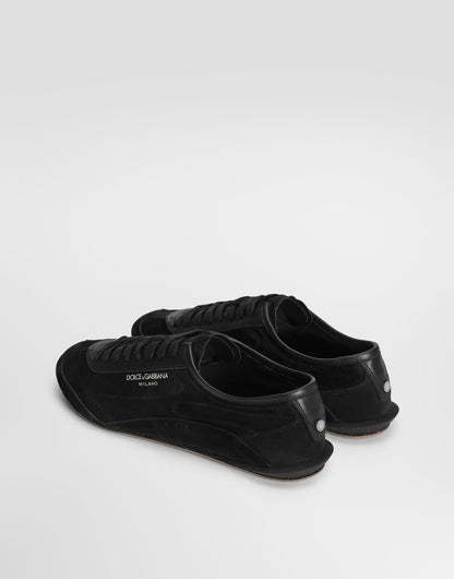 Gimondi Men's Suede Lace-Up Shoes Black