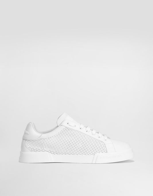 Portofino Light Strobel Men's Sneakers Perforated Calfskin White