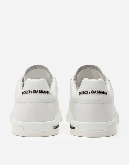 Men's Portofino Calfskin Nappa Sneakers White