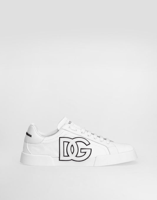 Portofino Light Strobel Sneakers in Canvas and Calfskin