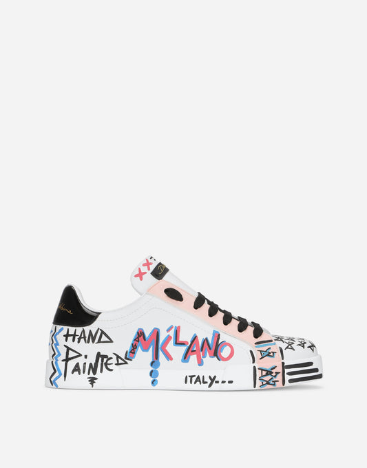 Men's Portofino Limited Edition Sneakers Hand-Painted Calfskin Multicolor
