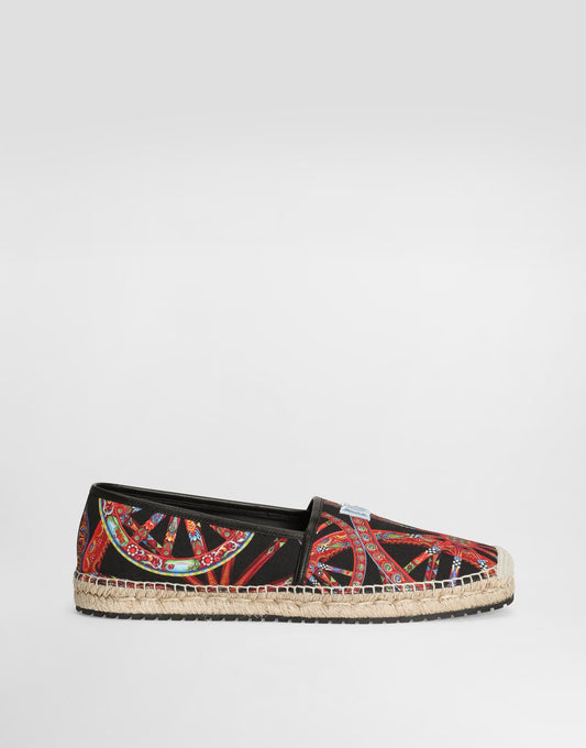 Men's Multicolor Carretto-Print Canvas Espadrilles With TPU Outsole