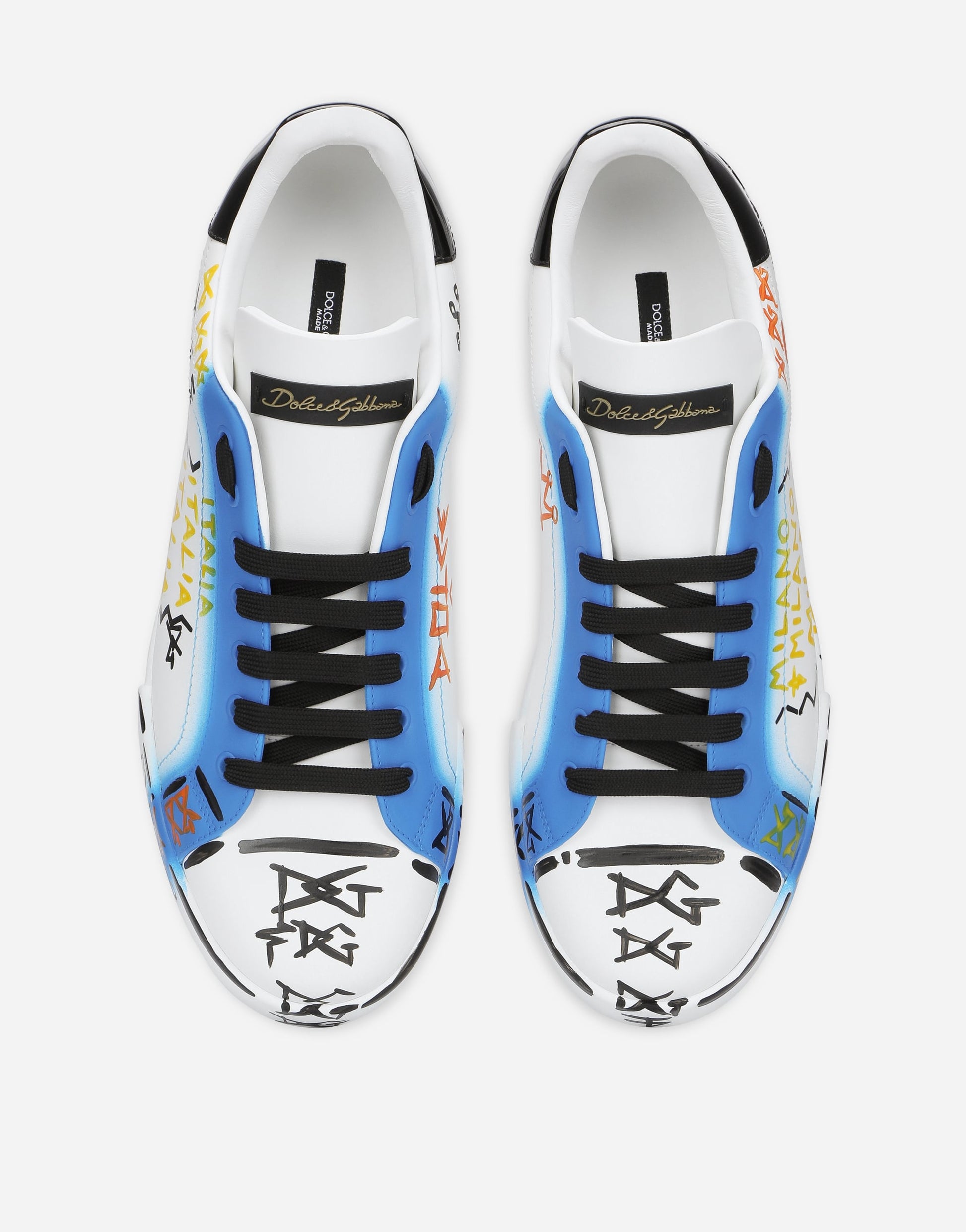 Men's Portofino Limited Edition Sneakers Hand-Painted Calfskin Multicolor