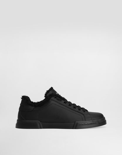 Portofino Light Men's Calfskin Sneakers Black