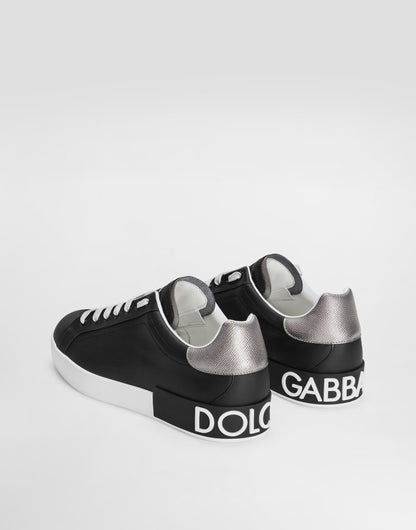 Portofino Men's Calfskin Nappa Sneakers Black
