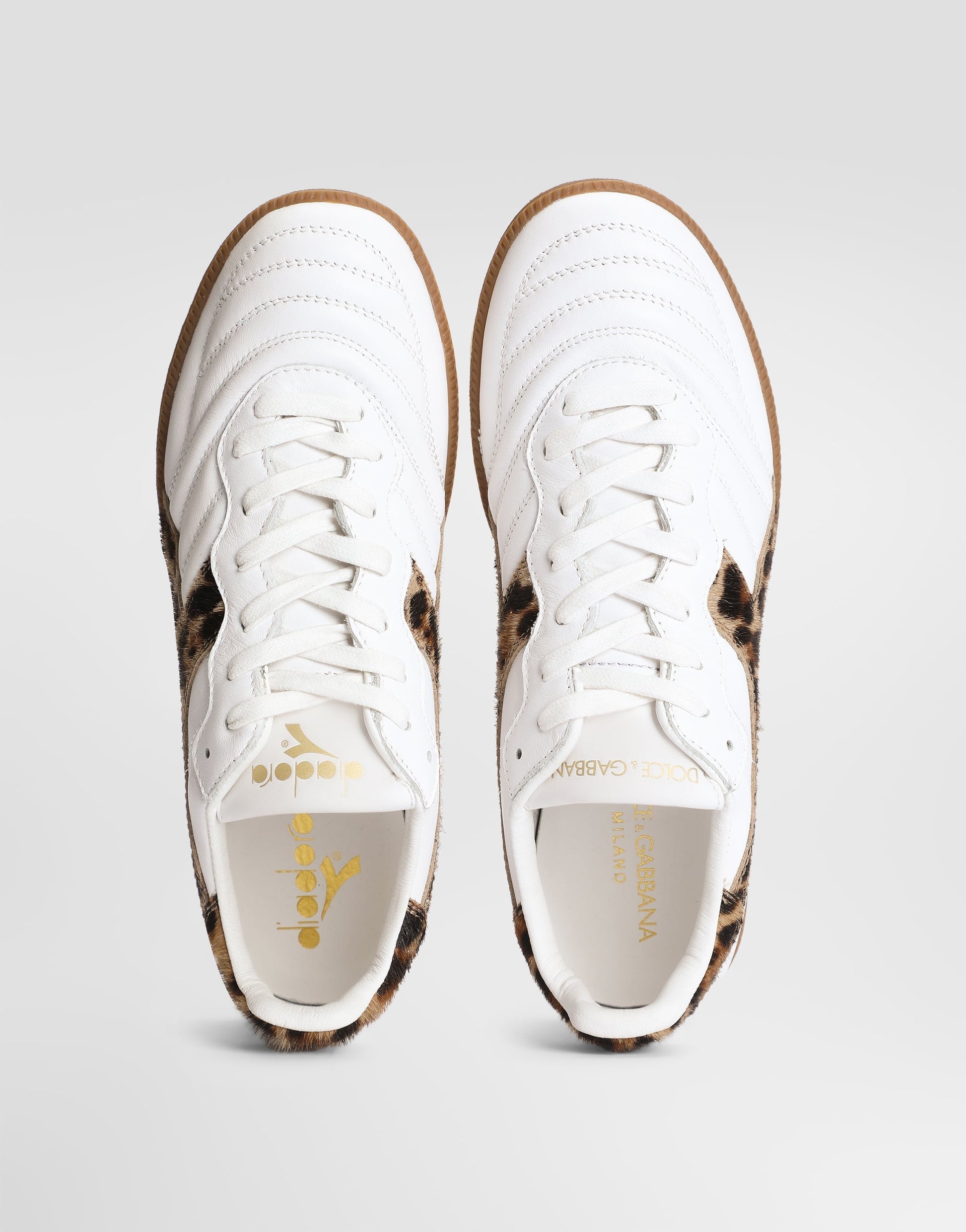 Men's Italian Calfskin Sneakers With Laser-Engraved Logos Multicolor