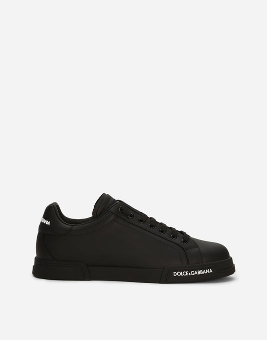 Portofino Calfskin Nappa Sneakers Black Men's