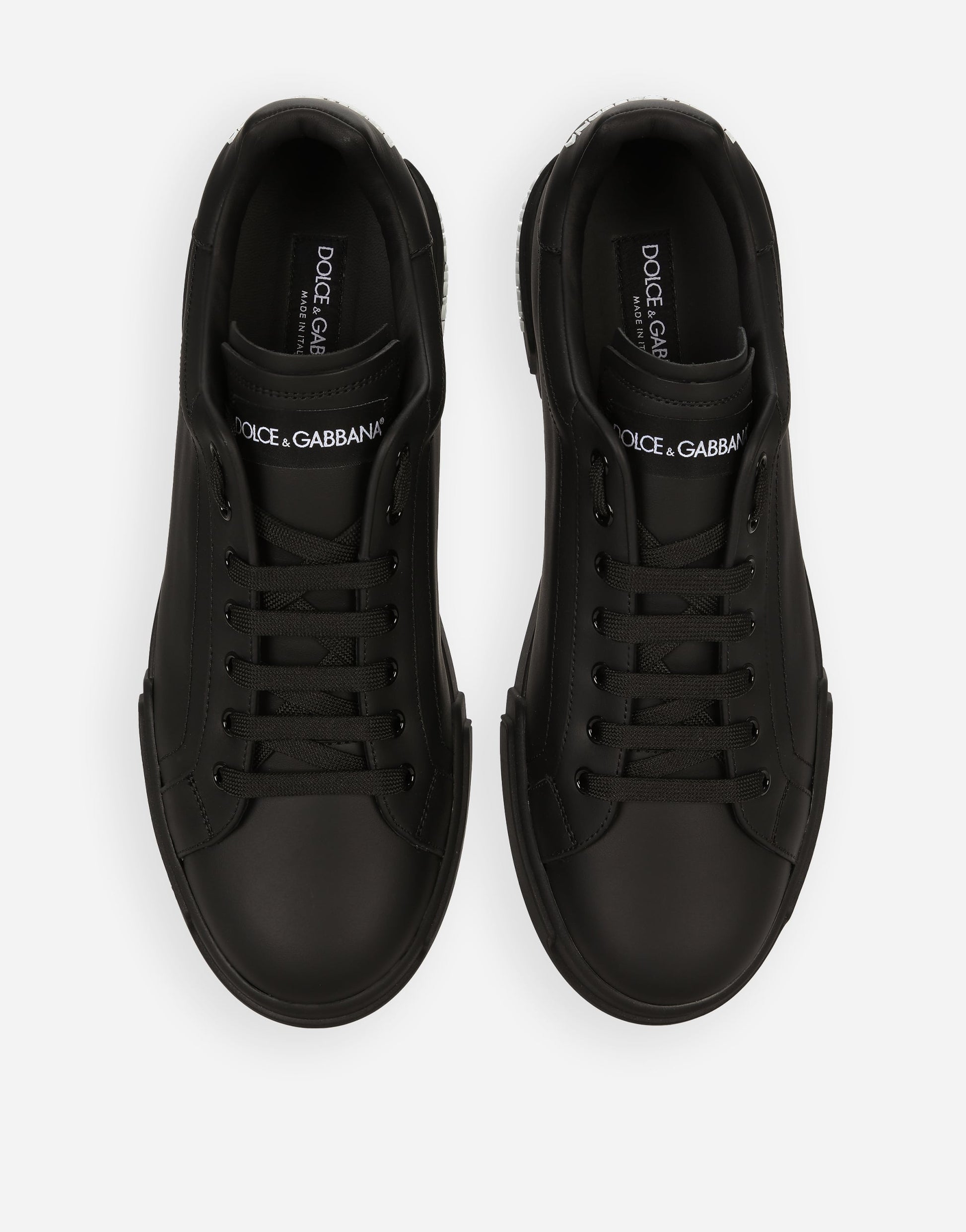 Portofino Calfskin Nappa Sneakers Black Men's