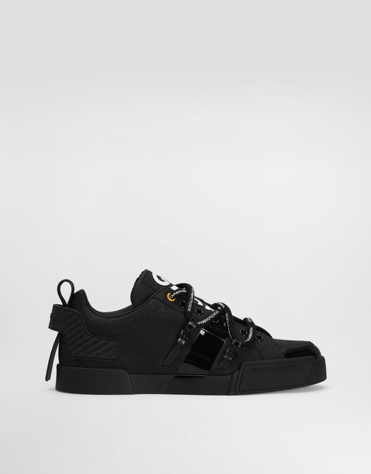 Portofino Calfskin and Patent Leather Sneakers Multicolor