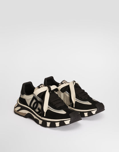 DG Country Road Nylon And Leather Sneakers White