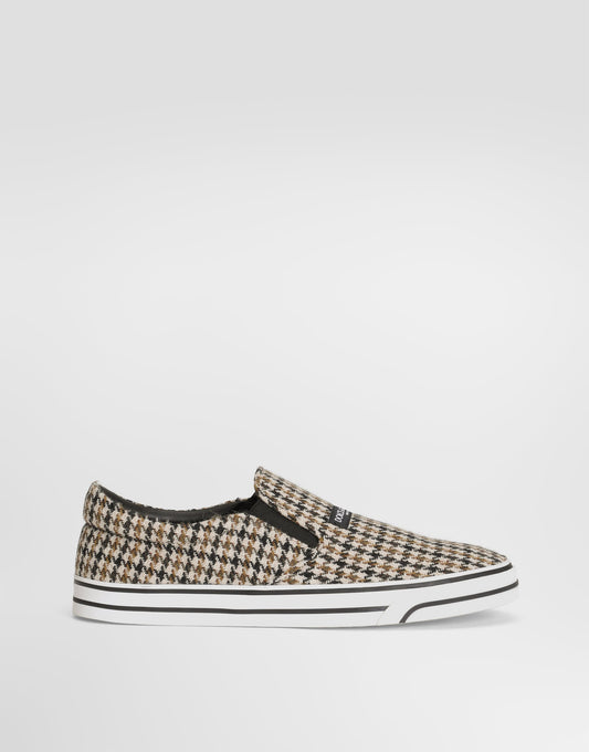 DG Sailing Men's Houndstooth Wool Sneakers in Multicolor
