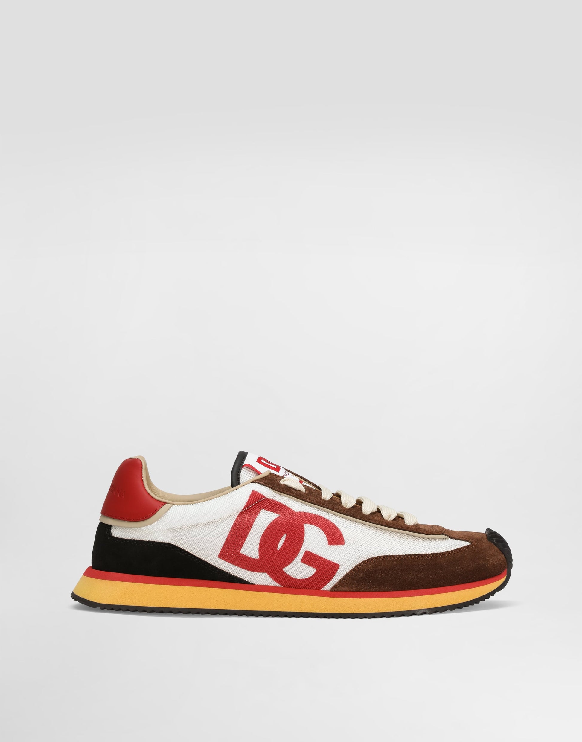 CUSHION Men's Sneakers Multicolor Calfskin and Technical Fabric