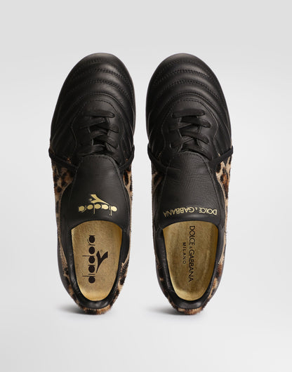 Italian-Made Calfskin Sneakers with Leather Insole Men's Multicolor