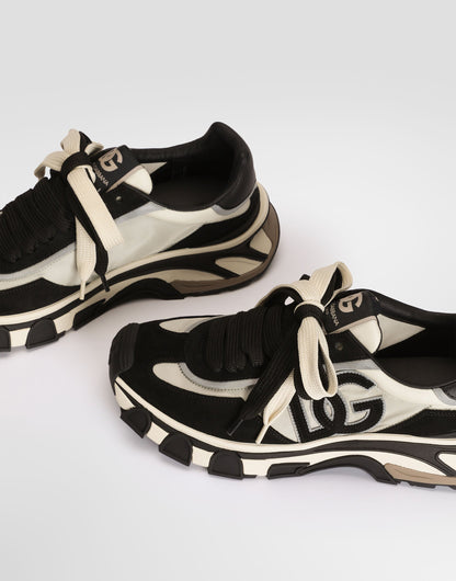 DG Country Road Nylon And Leather Sneakers White