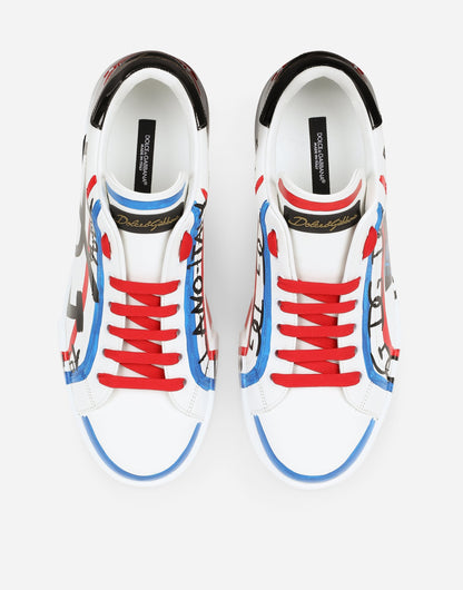 Portofino Limited Edition Men's Calfskin Sneakers Multicolor