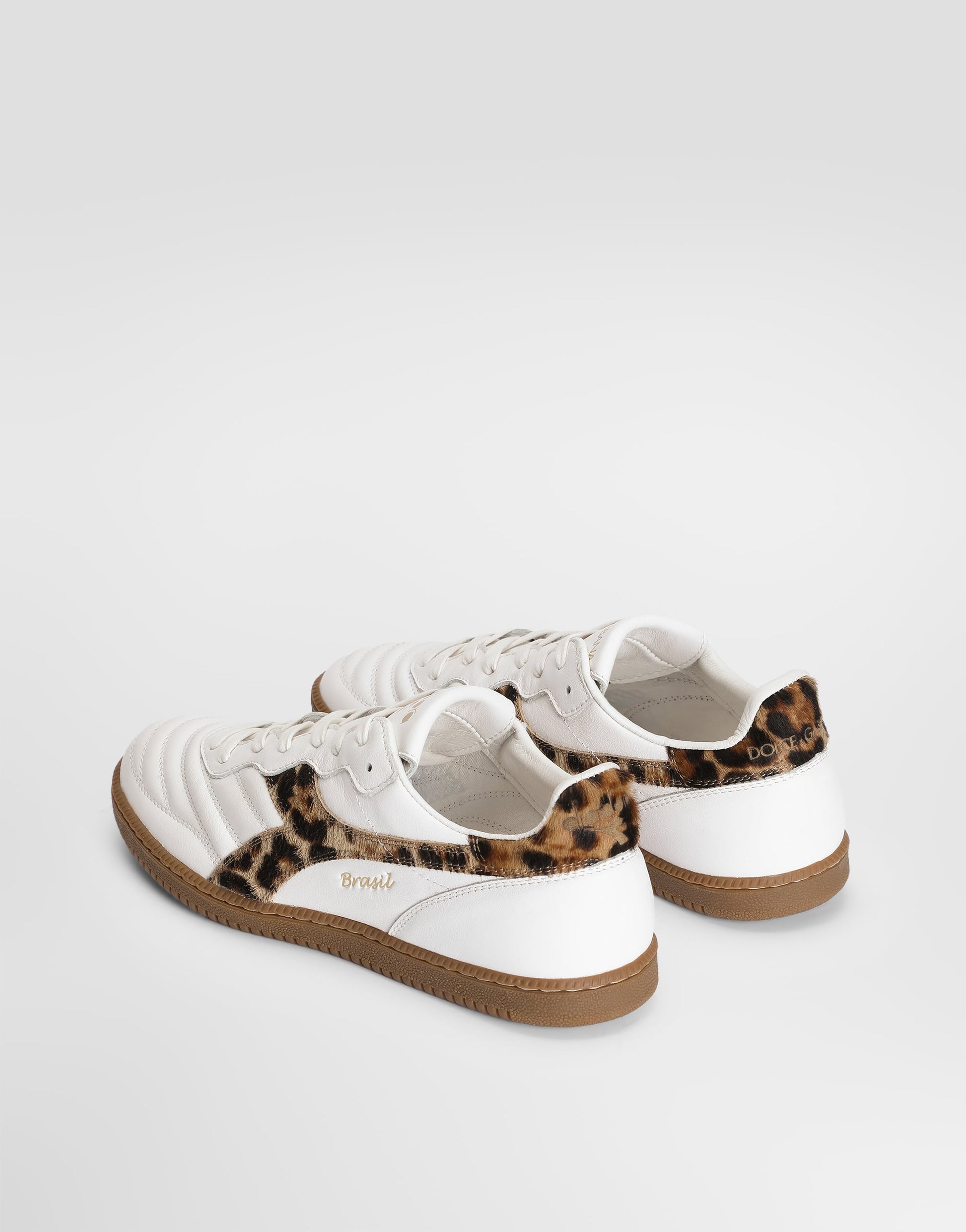 Men's Italian Calfskin Sneakers With Laser-Engraved Logos Multicolor