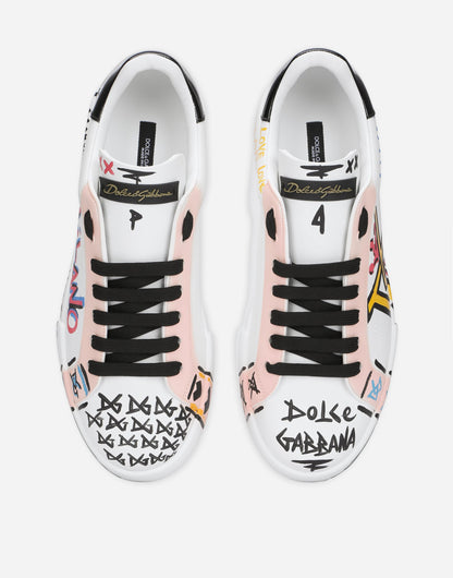 Men's Portofino Limited Edition Sneakers Hand-Painted Calfskin Multicolor