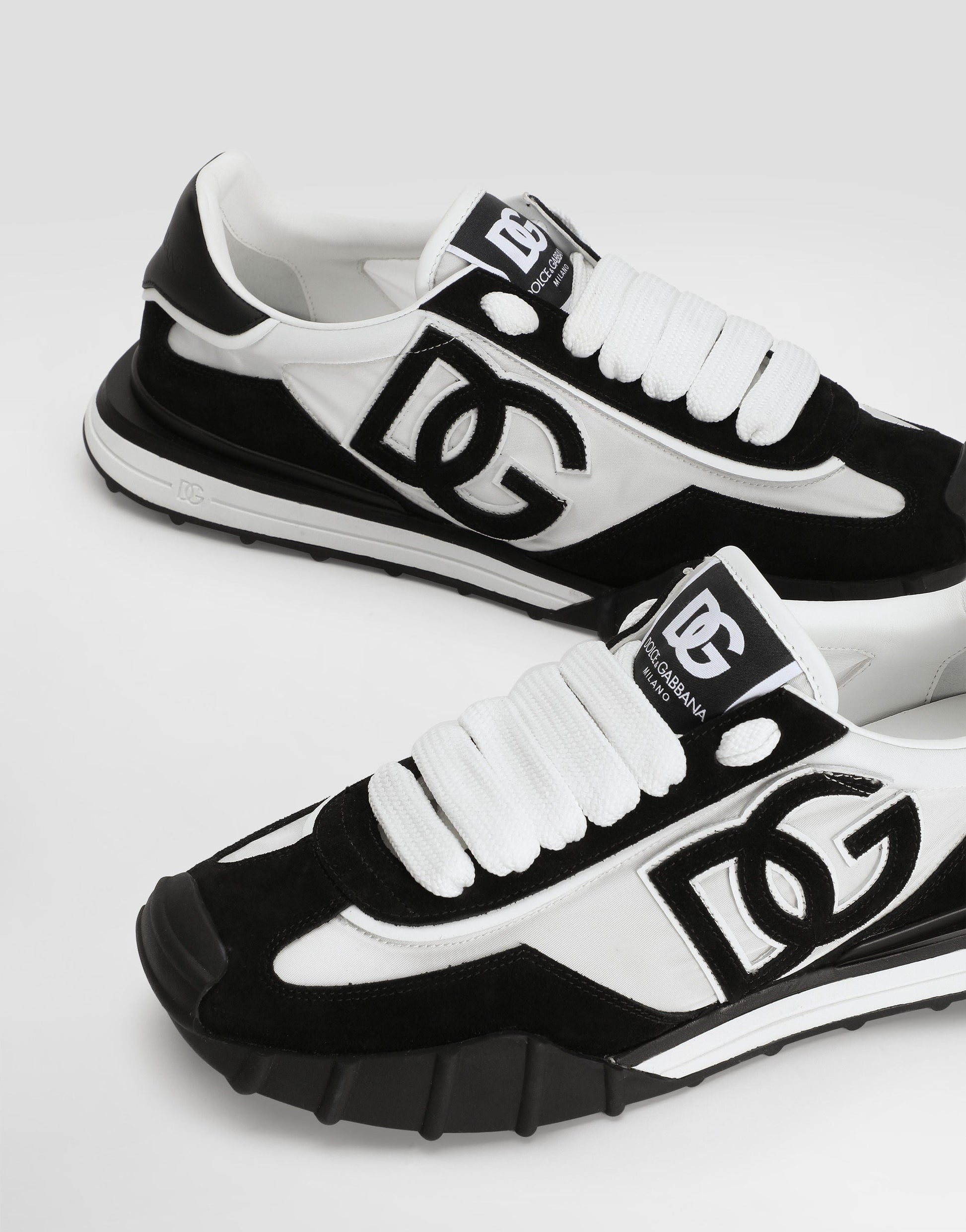 DG Athletic Sneakers In Fabric And Calfskin Multicolor